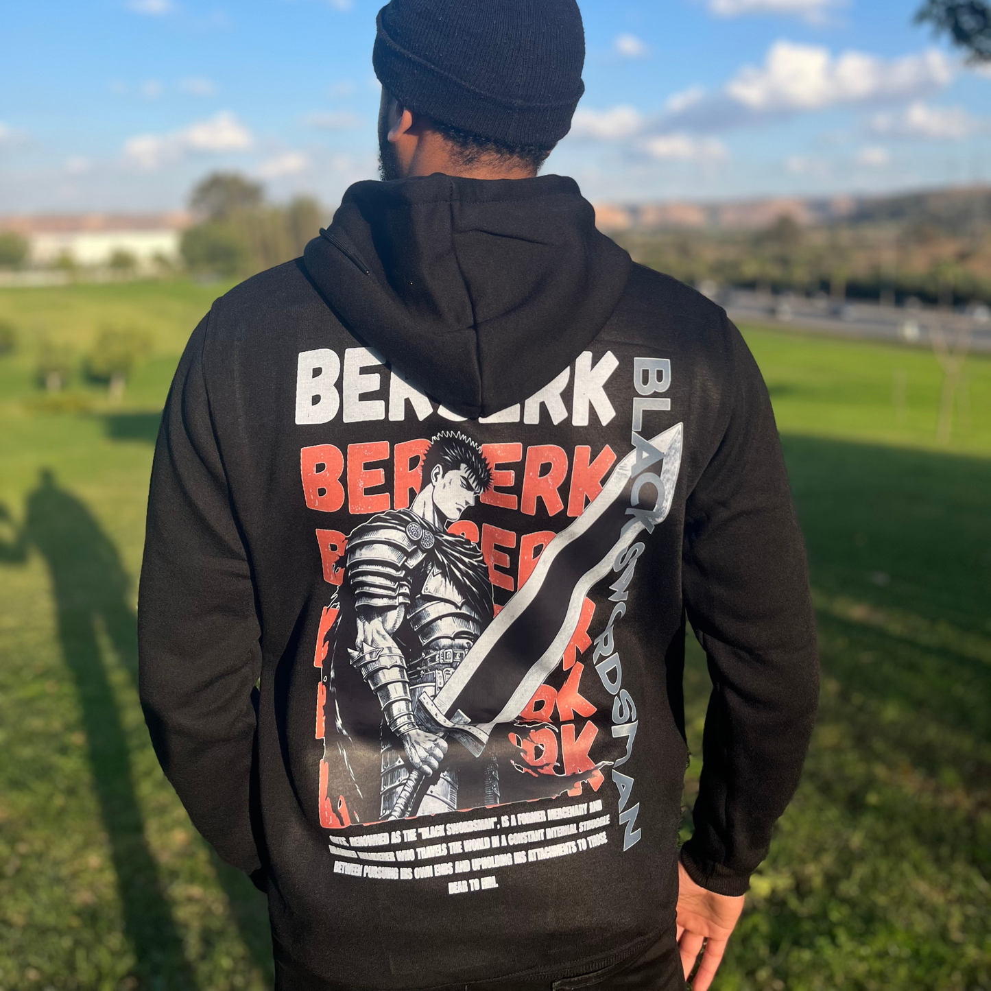 🔥 BERSERK Hoodie – Black Swordsman Edition 🔥