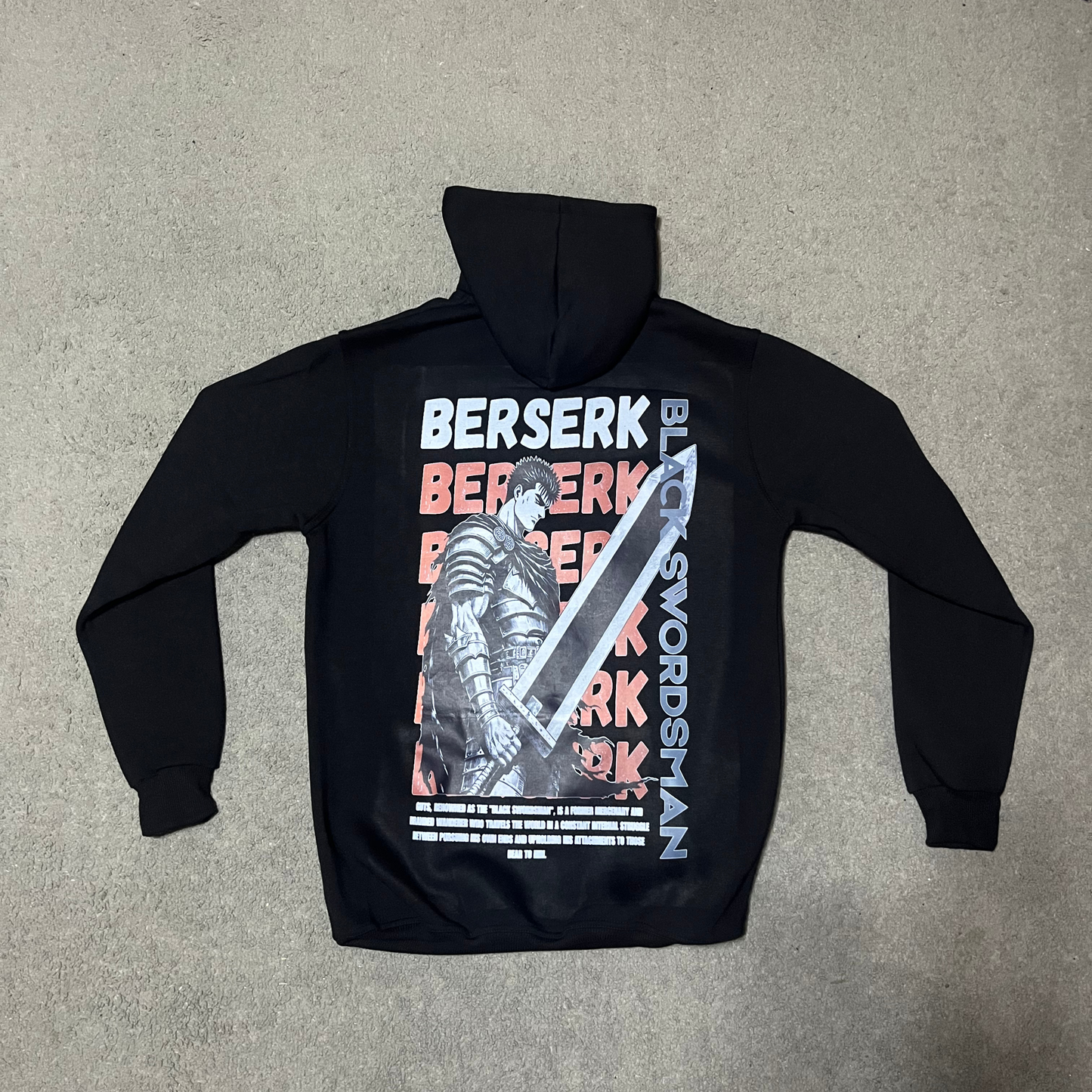 🔥 BERSERK Hoodie – Black Swordsman Edition 🔥