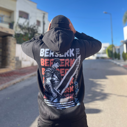 🔥 BERSERK Hoodie – Black Swordsman Edition 🔥