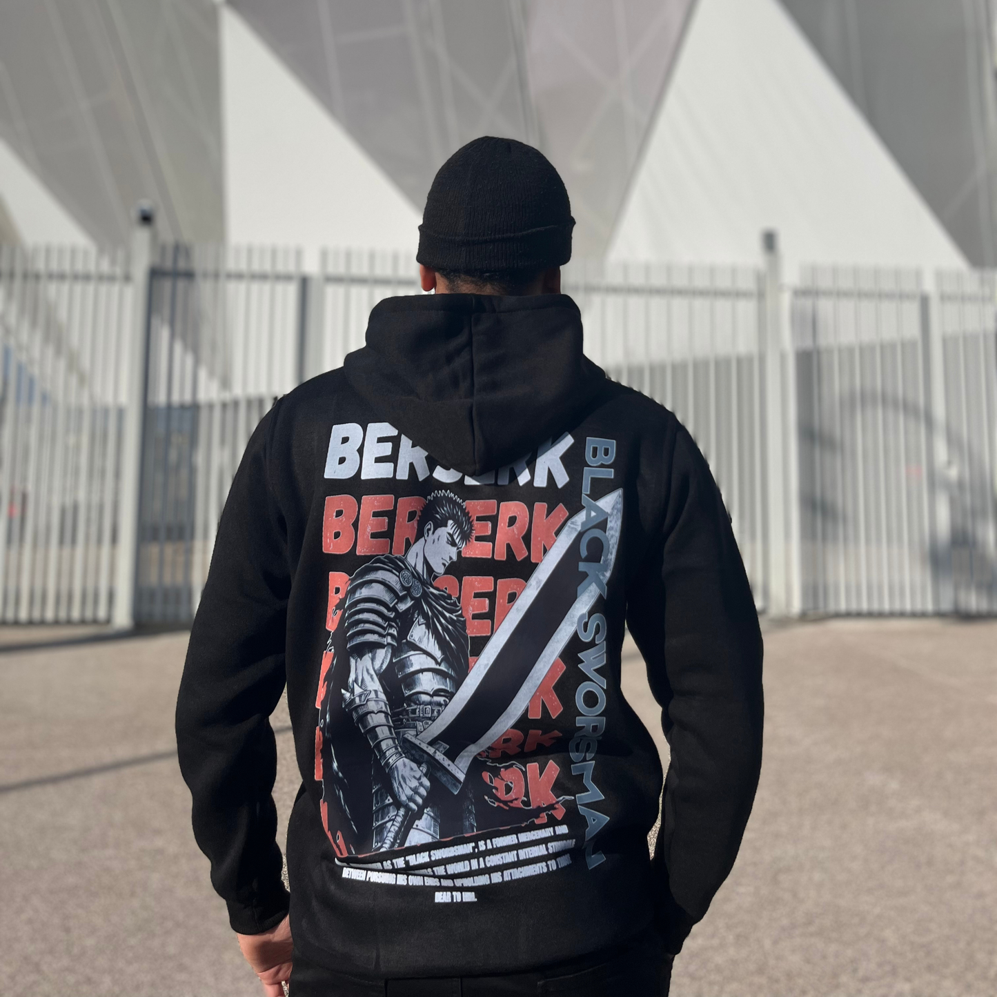 🔥 BERSERK Hoodie – Black Swordsman Edition 🔥