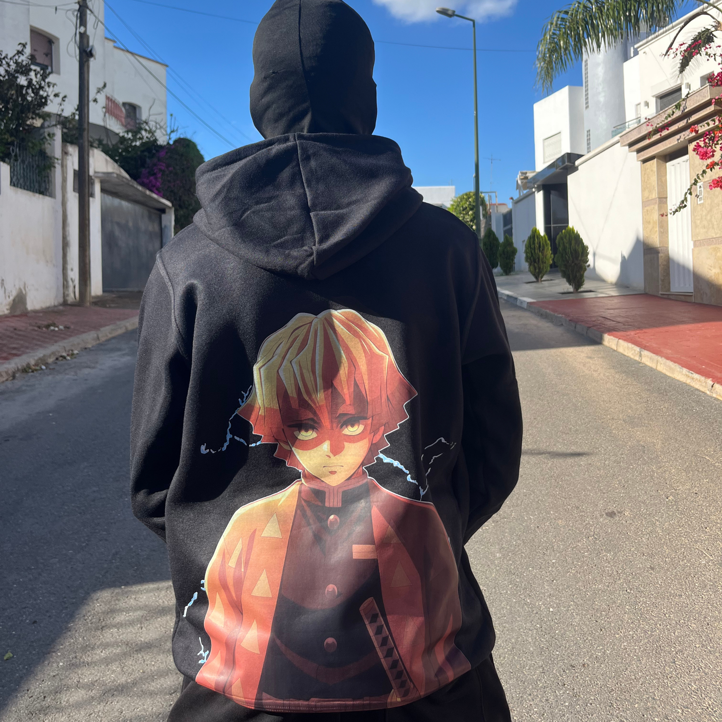 ⚡ Zenitsu Hoodie – Thunder Breathing Edition ⚡